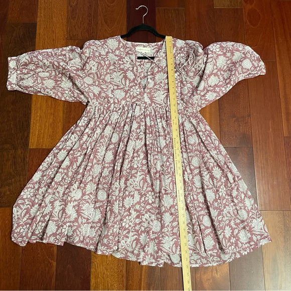 Daughters Of India Kyra Mini Dress Musk Cottagecore Boho Peasant Women's Sz M B9 - Picture 12 of 13